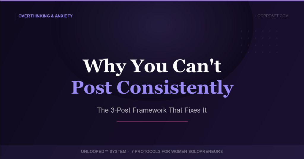 Why You Can't Post Consistently — UNLOOPED™